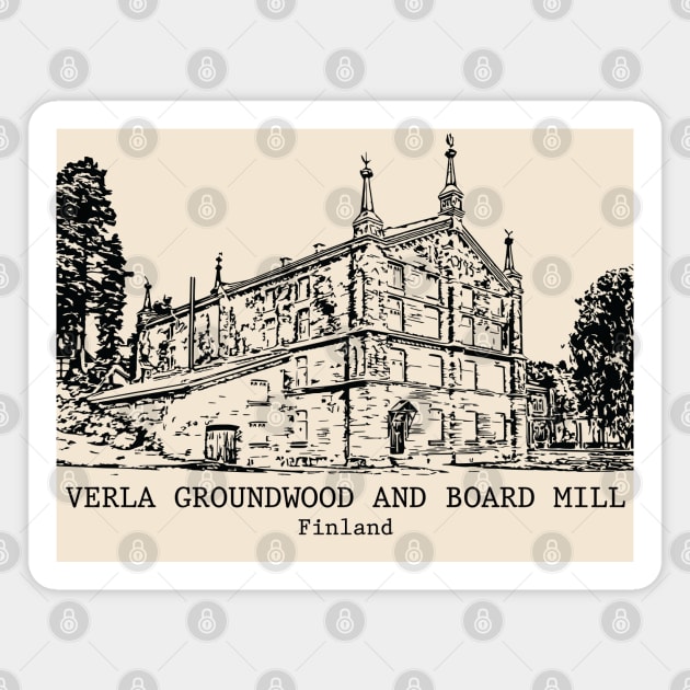 Verla Groundwood and Board Mill - Finland Magnet by Lakeric